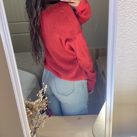 Free People Thin Red Sweater - Picture 4 of 6